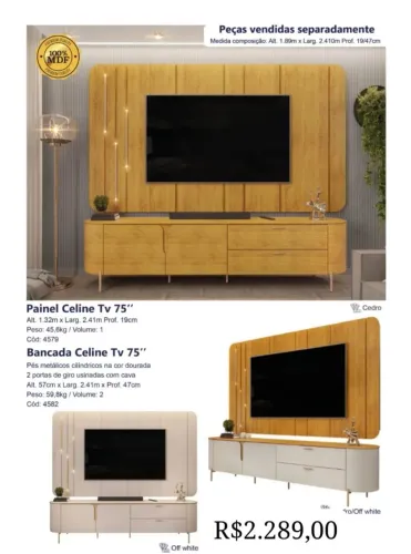 Painel Celine com bancada