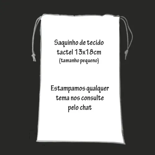 10 Saquinhos de tecido personalizados 13x18cm