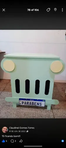 MESA JEEP DESMONTÁVEL DECORAÇÃO 