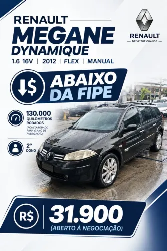 Renault Megane Grand Tour Dynam. Hi-flex 1.6 16V 2012