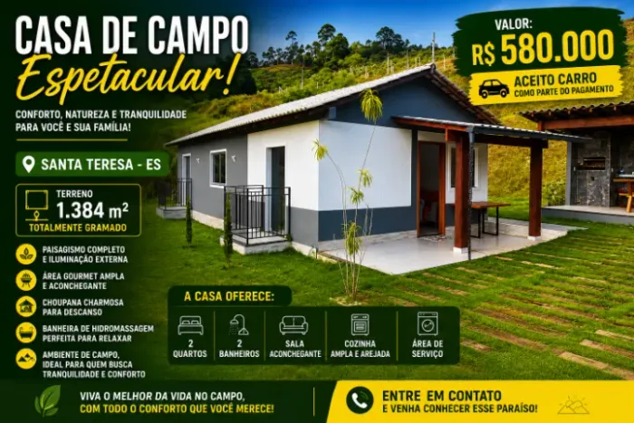 Linda Chácara em Santa Teresa-ES 