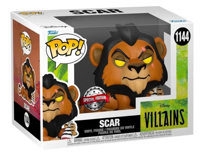 Boneco Funko Pop! 1144 Scar Lion King (Rei Leão) - Disney Villains