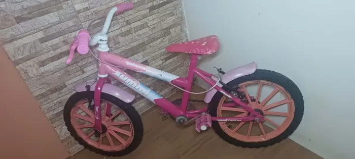 Bicicleta Infantil Aro 14 Rosa - Menina - 3 a 8 Anos