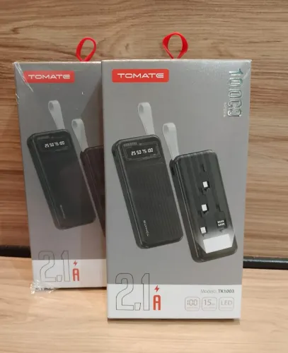 Carregador Portátil Power Bank 10.000mAh Tomate TK-1003.