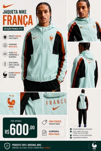 jaqueta da França Dri-FIT Nike Energy Masculina 2026