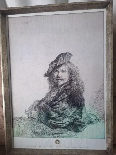 Quadro autorretrato de Rembrandt