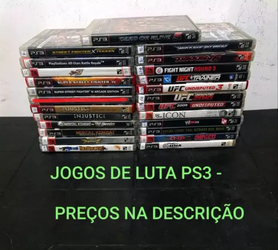 Jogos de Luta Ps3 - Ac cartão e Olx pay (temos outros jogos) Preços na descrição 