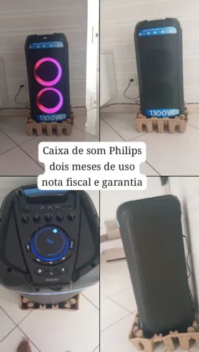Vendo caixa de som Philips pouco tempo de uso na garantia e nota fiscal