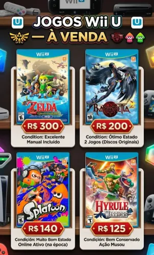Vendo jogos de Wii U