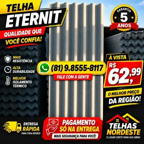 Telha 2,44m x 1,10m / 5mm - Promoção Eternit