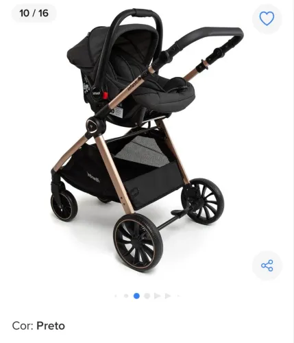 Carrinho de bebê 3 em 1 - LUXO
