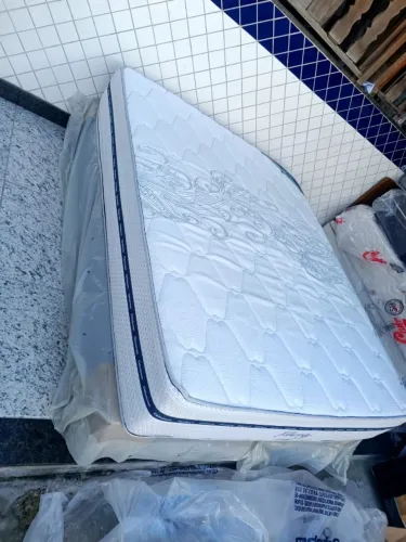 Conjunto cama box com Colchão queen Ortobom liberty, Sem uso Aceito cartão e entrego!