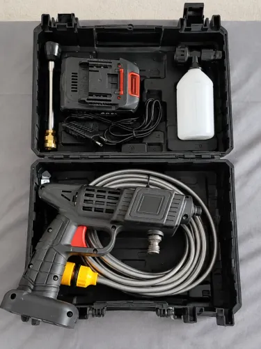 Lavadora de Alta Pressão Bivolt Portátil Profissional Sem Fio Recarregável