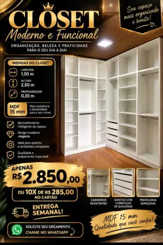 Móveis MDF de 15 mm em Palhoça! 