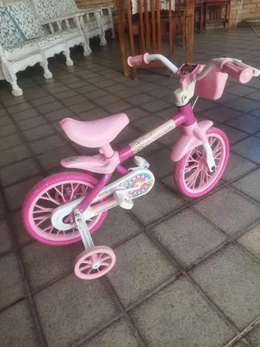 BICICLETA INFANTIL ROSA FLOWER ARO 12