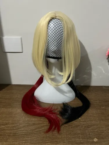 Peruca Cosplay Arlequina Harley Quinn