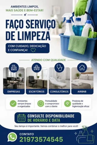 Profissional na área de limpeza 