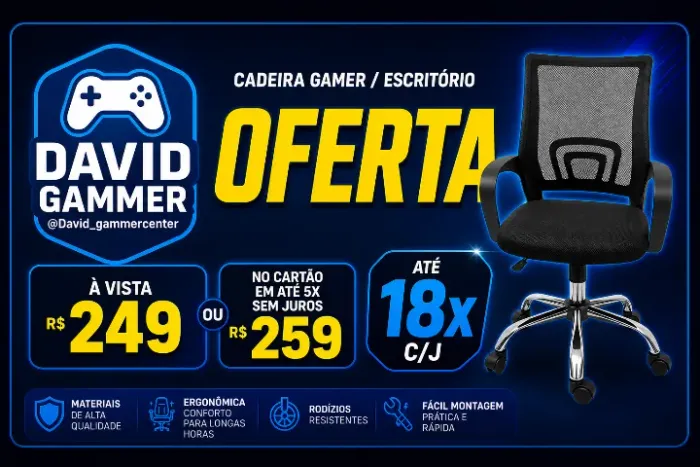 CADEIRA GAMER OU ESCRITÓRIO NOVA NA CAIXA