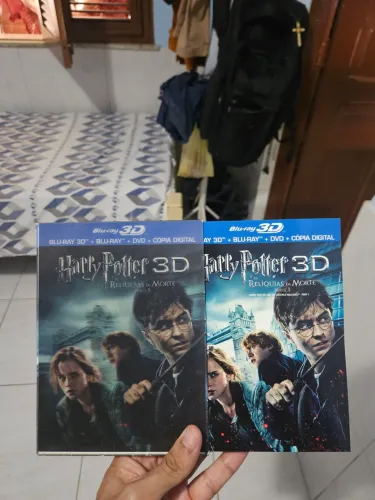 Box Blu-ray +DVD filme Harry Potter e as Relíquias da Morte parte 1 e parte 2