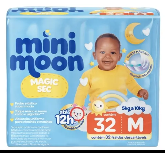 Fralda mini moon Magic sec M, 32 unidades 