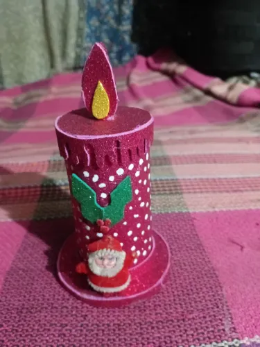 Vela natalina pequena artesanal*nova*!