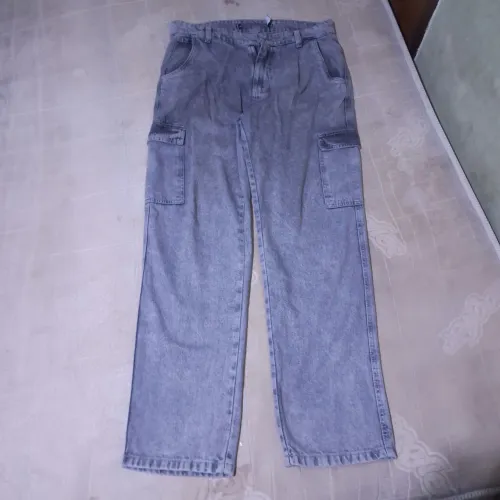 Calça cargo jeans preta