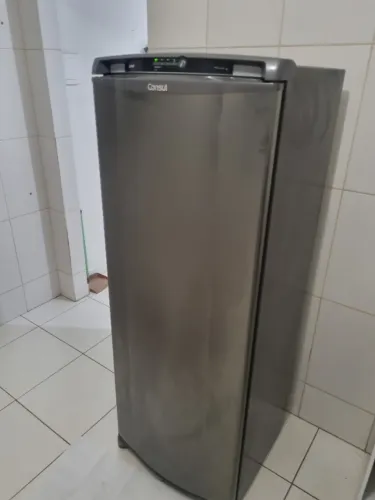 Geladeira Consul Frost Free 342 litros cor Inox com Gavetão - 110V