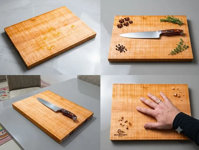 Tábua de corte para carne e legumes