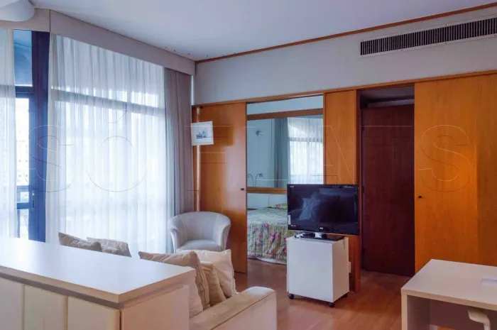 Flat Address com 42m², 1 dormitório e 1 vaga de garagem para locação no Itaim Bibi.