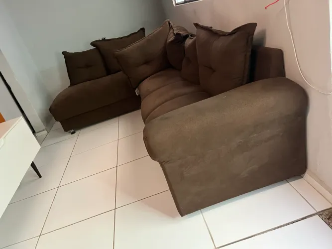 Sofá L 5 lugares