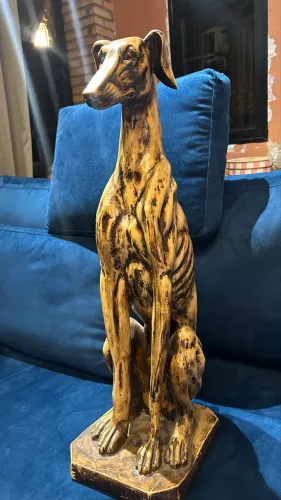 Escultora cachorro Galgo em Resina importado 90cm