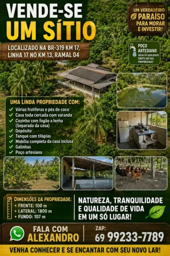 Vence um lindo sítio ai ai para você e sua família