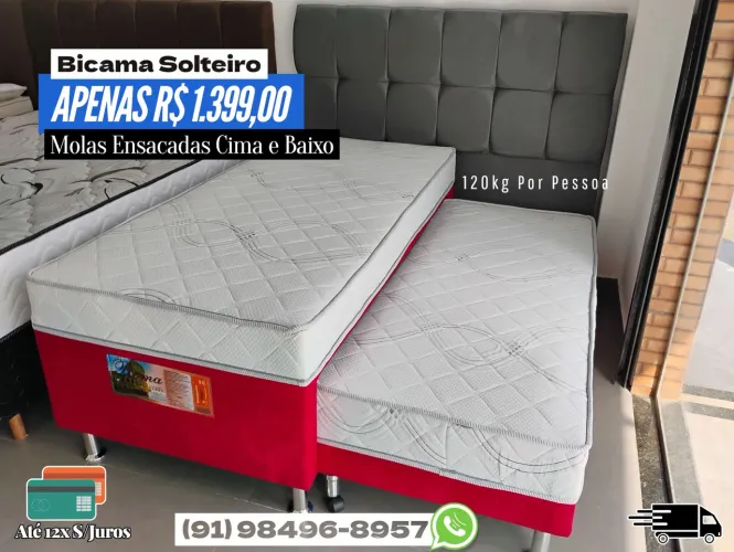 BICAMA SOLTEIRO MOLAS ENSACADAS CIMA E BAIXO 