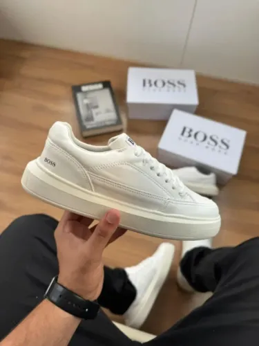Tênis Hugo Boss Couro Branco Masculino (Foto Real)