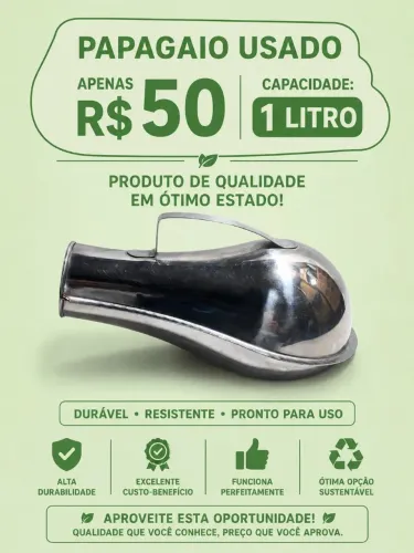 Urinol masculino papagaio em inox