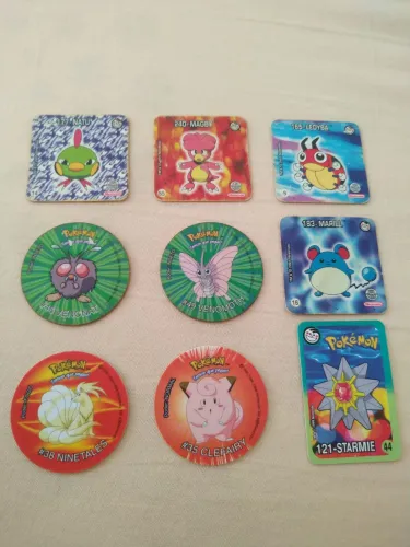 Lote de tazos Elma Chips Pokémon 