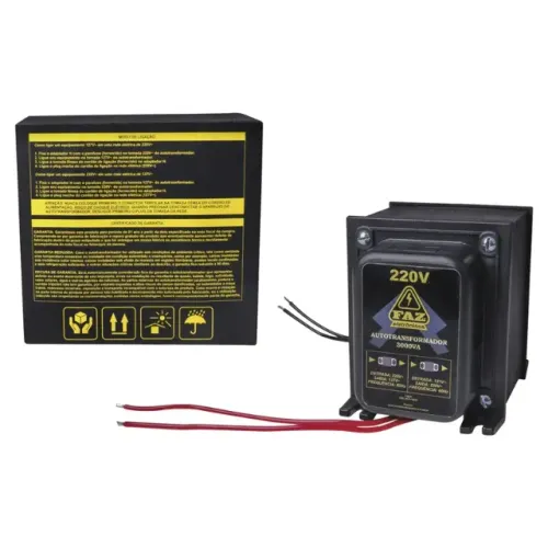 Auto Transformador 3000VA 110x220x110 Bivolt Faz Eletrônicos