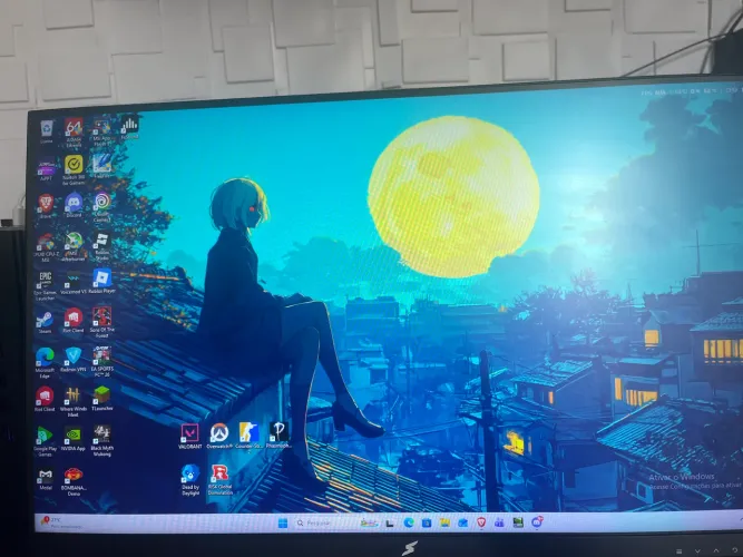MONITOR GAMER SUPERFRAME, 23.8 pol, full hd, IPS, 1ms, 100hz, hdmi e vga. 8 meses de uso