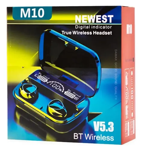 Fone de Ouvido Sem Fio M10 Bluetooth V5.3. - Novo