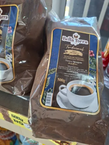 Fardo de café da roça moído e torrado