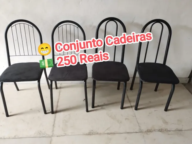 Cadeiras de ferro conjunto 