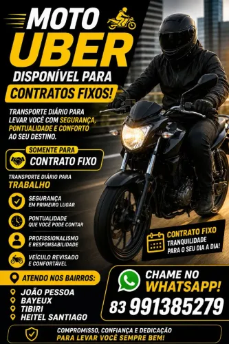 Moto Uber para contrato