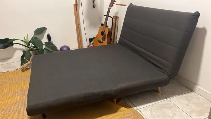 Sofá-Cama 2 Lugares Casal Cinza Escuro
