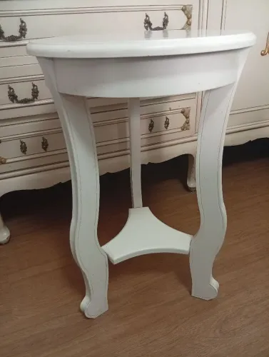 Mesa madeira / MDF de canto branca