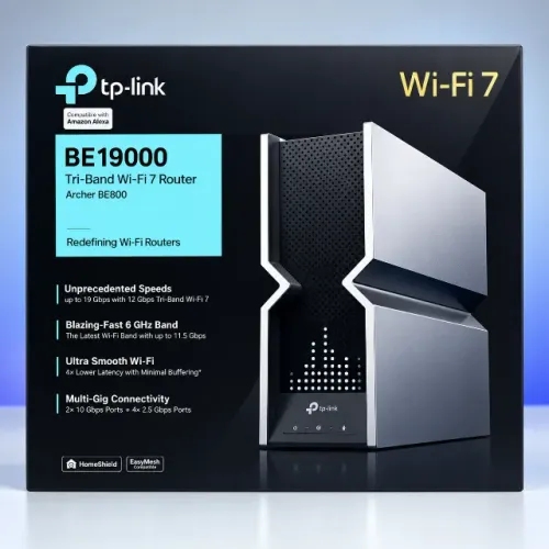 Roteador TP-Link Archer BE800 BE19000 Tri Band / 2.4 GHZ / 5GHZ / 6GHZ / Wi-Fi 7