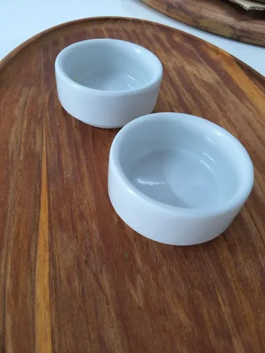 Ramekin mini 40ml porcelana branca pote