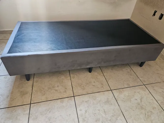 CAMA BOX SOLTEIRO + COLCHÃO 