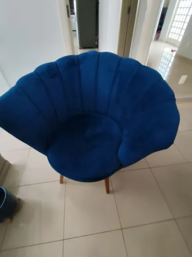 Poltrona azul nova nunca usada apenas para enfaite