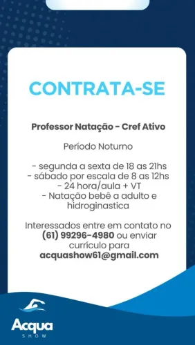 Professor Natação 