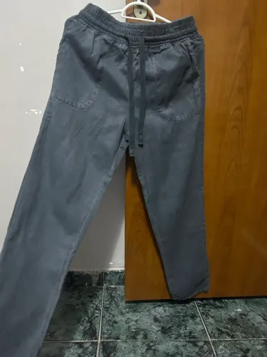 Calça zara sarja cinza  